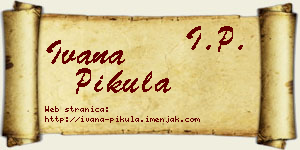Ivana Pikula vizit kartica